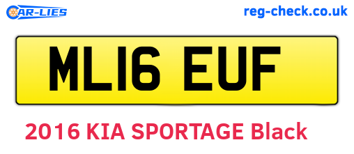ML16EUF are the vehicle registration plates.