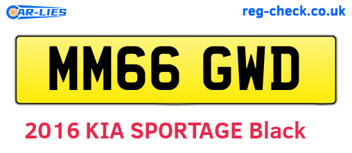 MM66GWD are the vehicle registration plates.