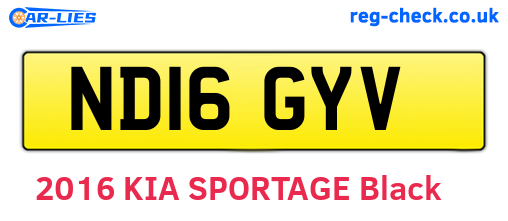 ND16GYV are the vehicle registration plates.