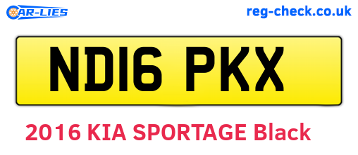 ND16PKX are the vehicle registration plates.