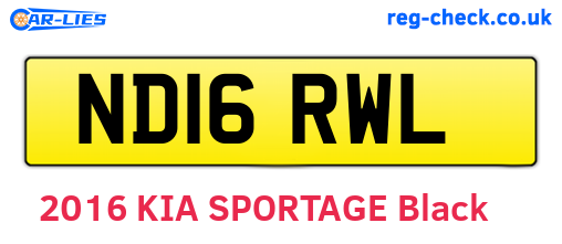 ND16RWL are the vehicle registration plates.