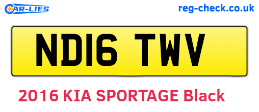 ND16TWV are the vehicle registration plates.