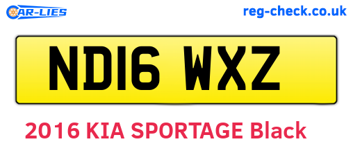 ND16WXZ are the vehicle registration plates.