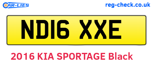 ND16XXE are the vehicle registration plates.
