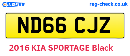 ND66CJZ are the vehicle registration plates.