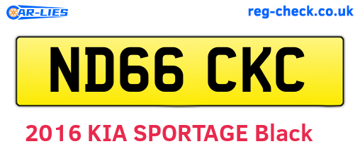 ND66CKC are the vehicle registration plates.