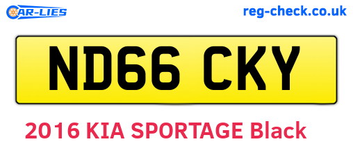 ND66CKY are the vehicle registration plates.