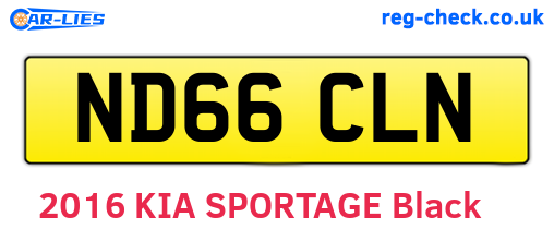 ND66CLN are the vehicle registration plates.