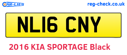 NL16CNY are the vehicle registration plates.