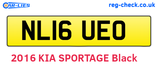 NL16UEO are the vehicle registration plates.