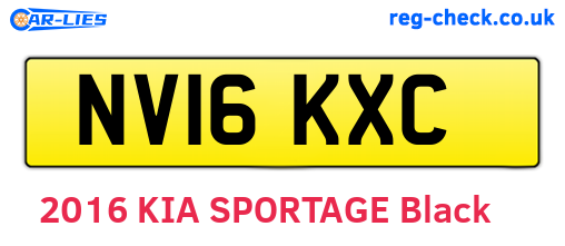 NV16KXC are the vehicle registration plates.