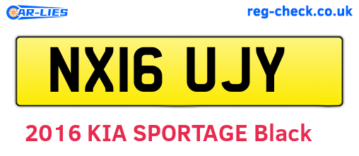 NX16UJY are the vehicle registration plates.