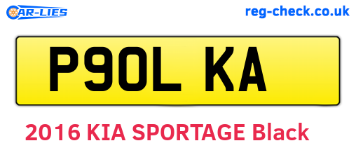 P90LKA are the vehicle registration plates.