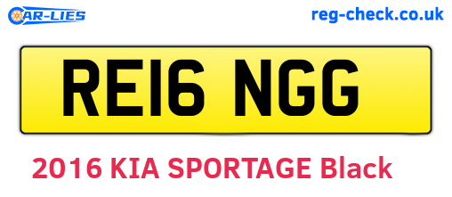 RE16NGG are the vehicle registration plates.