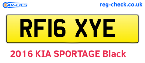 RF16XYE are the vehicle registration plates.