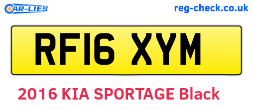 RF16XYM are the vehicle registration plates.