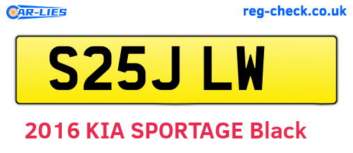 S25JLW are the vehicle registration plates.