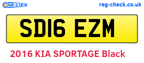 SD16EZM are the vehicle registration plates.