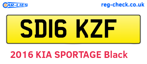SD16KZF are the vehicle registration plates.
