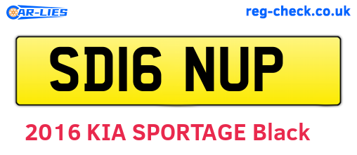 SD16NUP are the vehicle registration plates.
