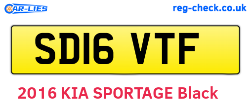 SD16VTF are the vehicle registration plates.