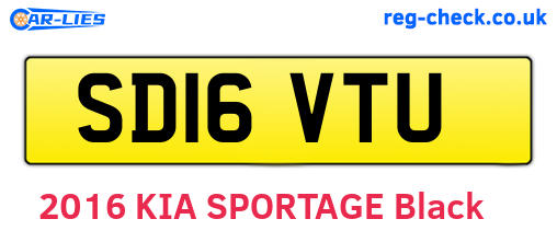 SD16VTU are the vehicle registration plates.