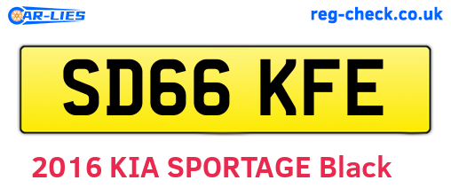 SD66KFE are the vehicle registration plates.