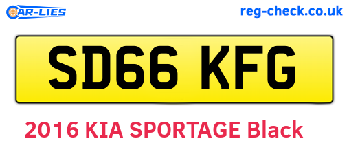 SD66KFG are the vehicle registration plates.