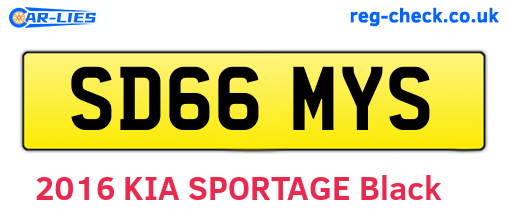 SD66MYS are the vehicle registration plates.