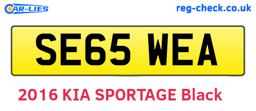 SE65WEA are the vehicle registration plates.