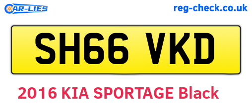 SH66VKD are the vehicle registration plates.