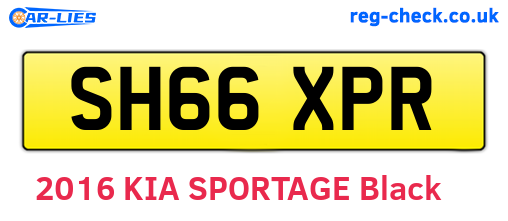 SH66XPR are the vehicle registration plates.