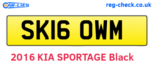SK16OWM are the vehicle registration plates.