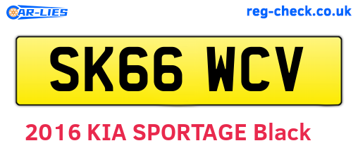 SK66WCV are the vehicle registration plates.