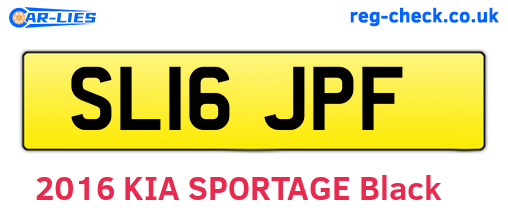 SL16JPF are the vehicle registration plates.