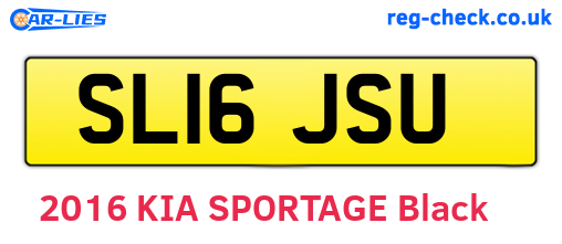 SL16JSU are the vehicle registration plates.