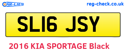 SL16JSY are the vehicle registration plates.