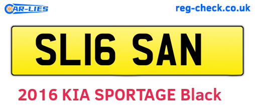 SL16SAN are the vehicle registration plates.