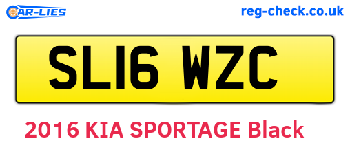 SL16WZC are the vehicle registration plates.