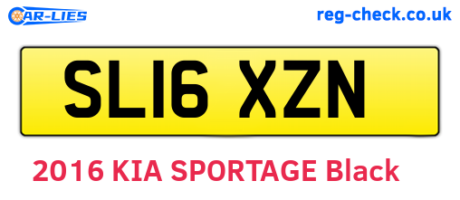 SL16XZN are the vehicle registration plates.