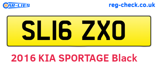 SL16ZXO are the vehicle registration plates.
