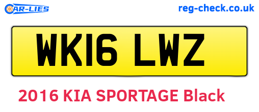 WK16LWZ are the vehicle registration plates.