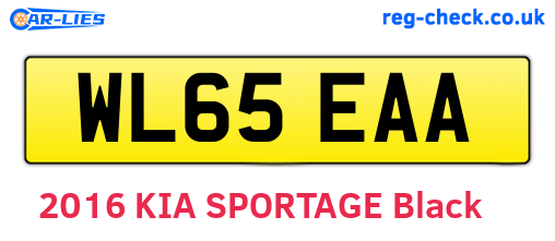 WL65EAA are the vehicle registration plates.