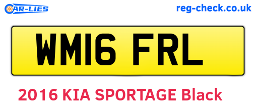 WM16FRL are the vehicle registration plates.