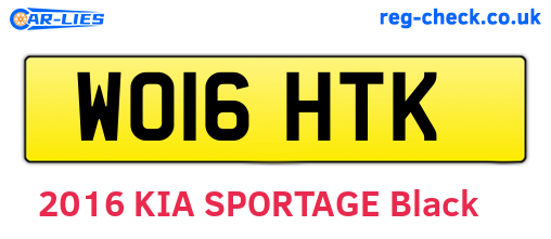 WO16HTK are the vehicle registration plates.