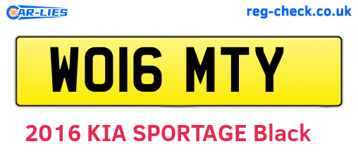 WO16MTY are the vehicle registration plates.