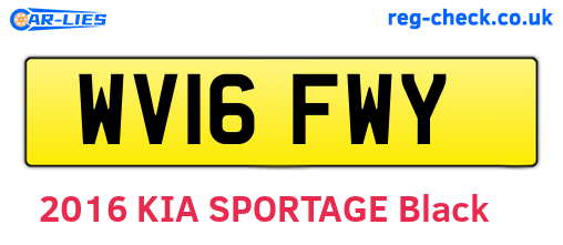 WV16FWY are the vehicle registration plates.