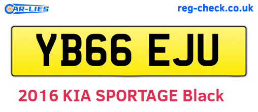 YB66EJU are the vehicle registration plates.