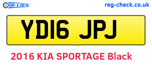 YD16JPJ are the vehicle registration plates.