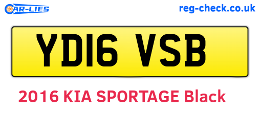 YD16VSB are the vehicle registration plates.